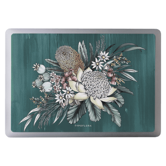 Teal Native Laptop Skin Laptop Skin by Typoflora - The Dairy