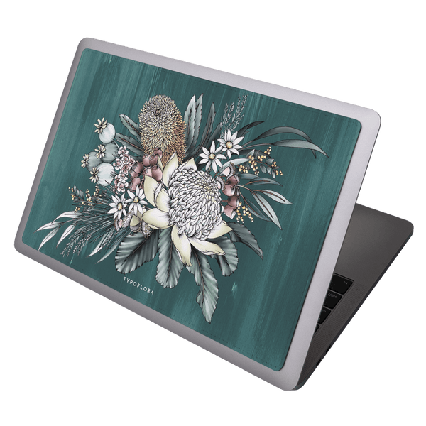 Teal Native Laptop Skin Laptop Skin by Typoflora - The Dairy